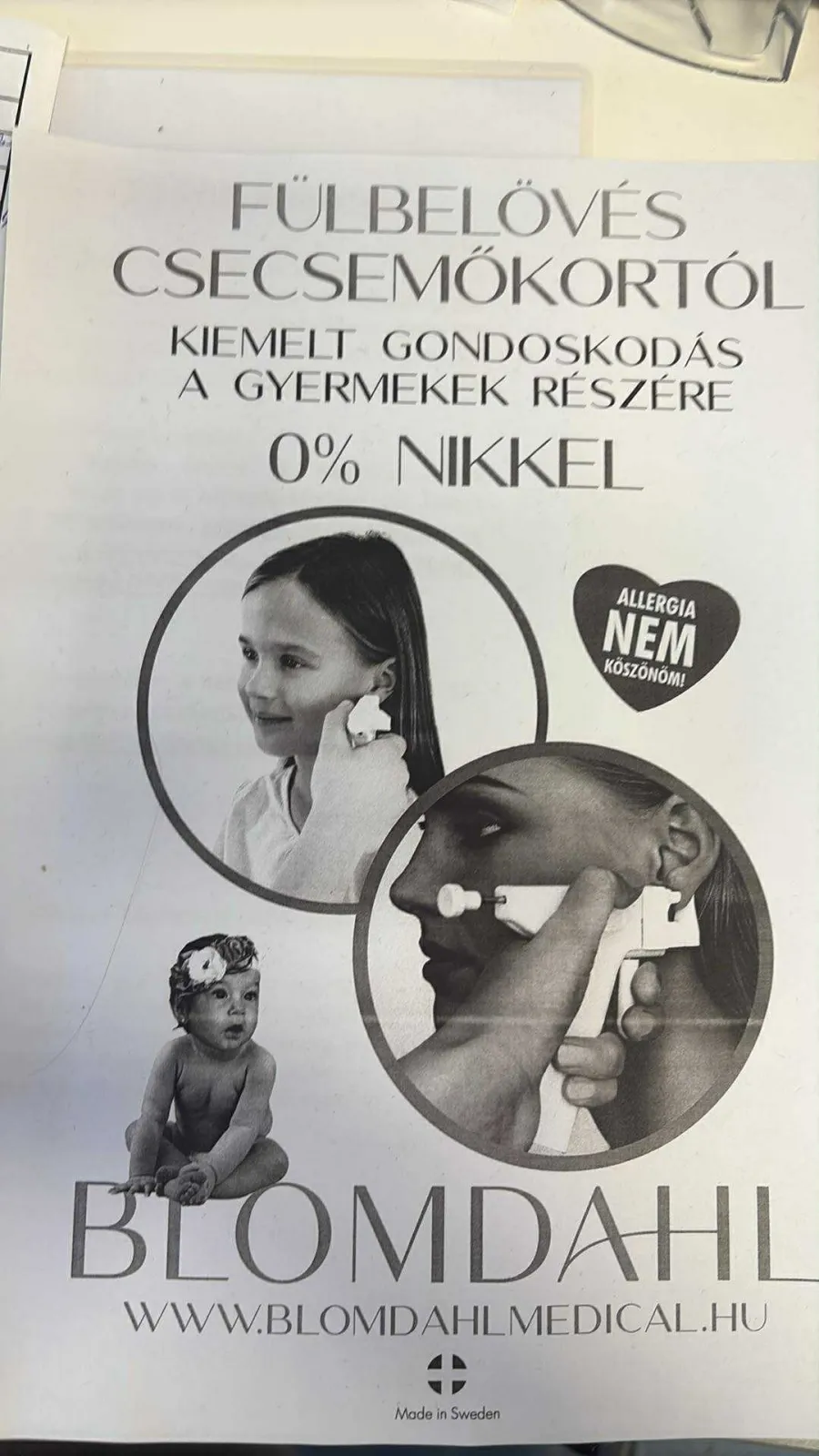 Fotó – Blomdahl orvosi fülbelövés