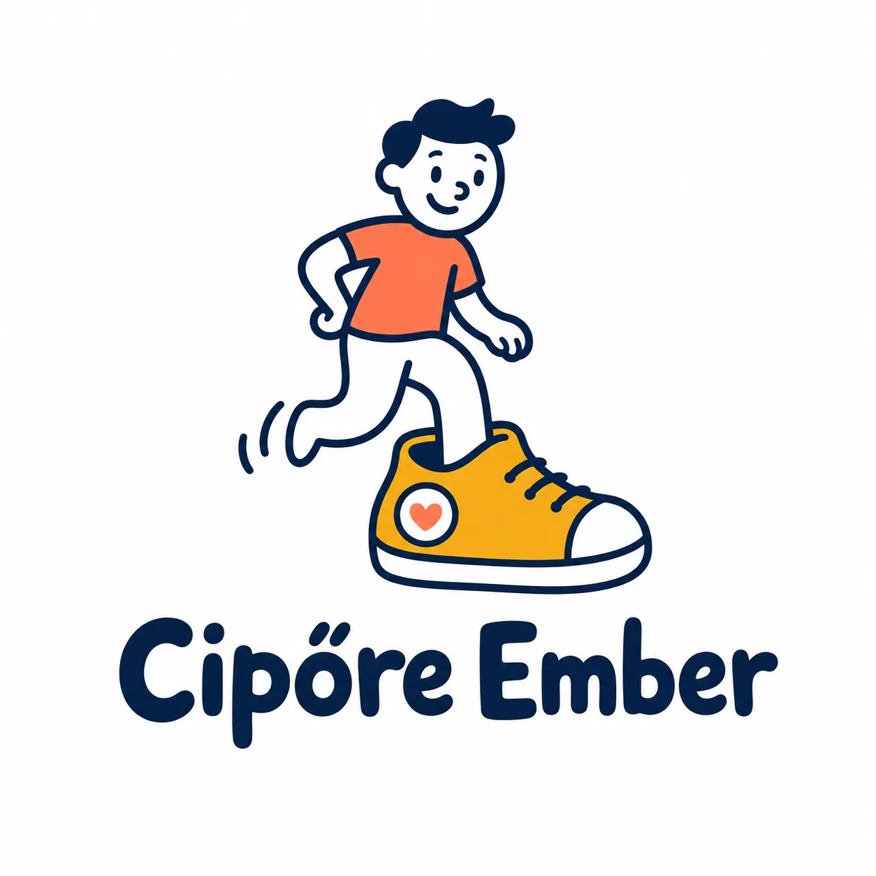 Cipőre Ember divatsarok logó